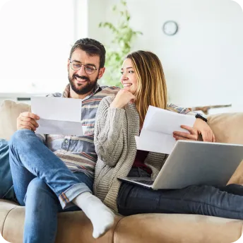 two people seeing document
